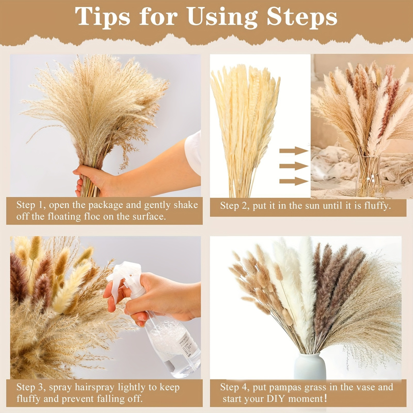 330PCS Mixed Reed Pampas Grass - Dried Flower Bouquet review and price