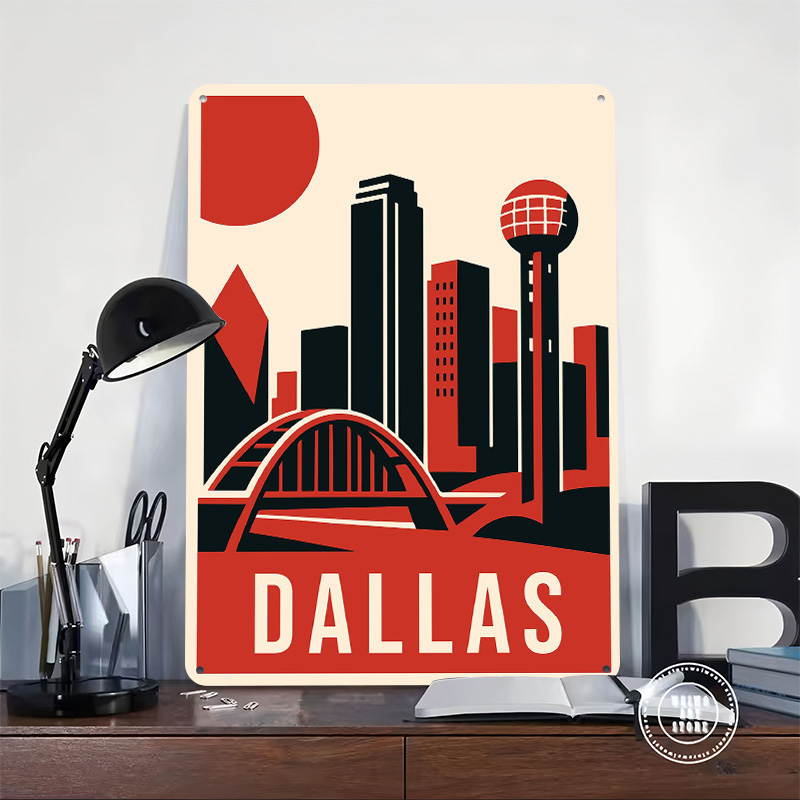 Dallas Vintage Travel Printed  - Home Decor Dallas review and price