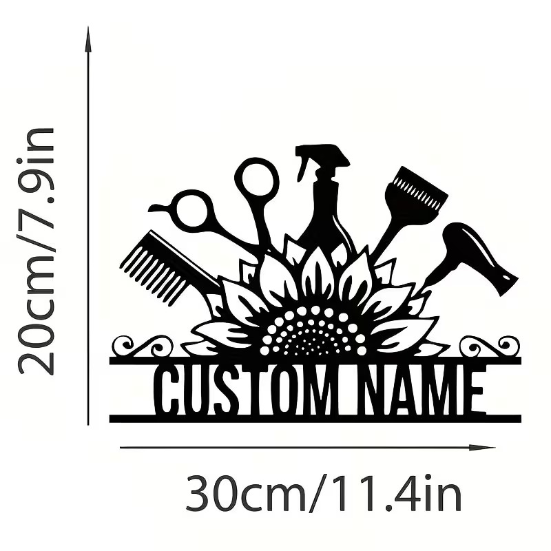 Custom Hair Stylist metal Name - Home Decor Shop review and price
