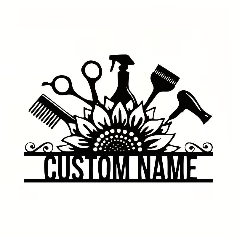 Custom Hair Stylist metal Name - Home Decor Shop review and price