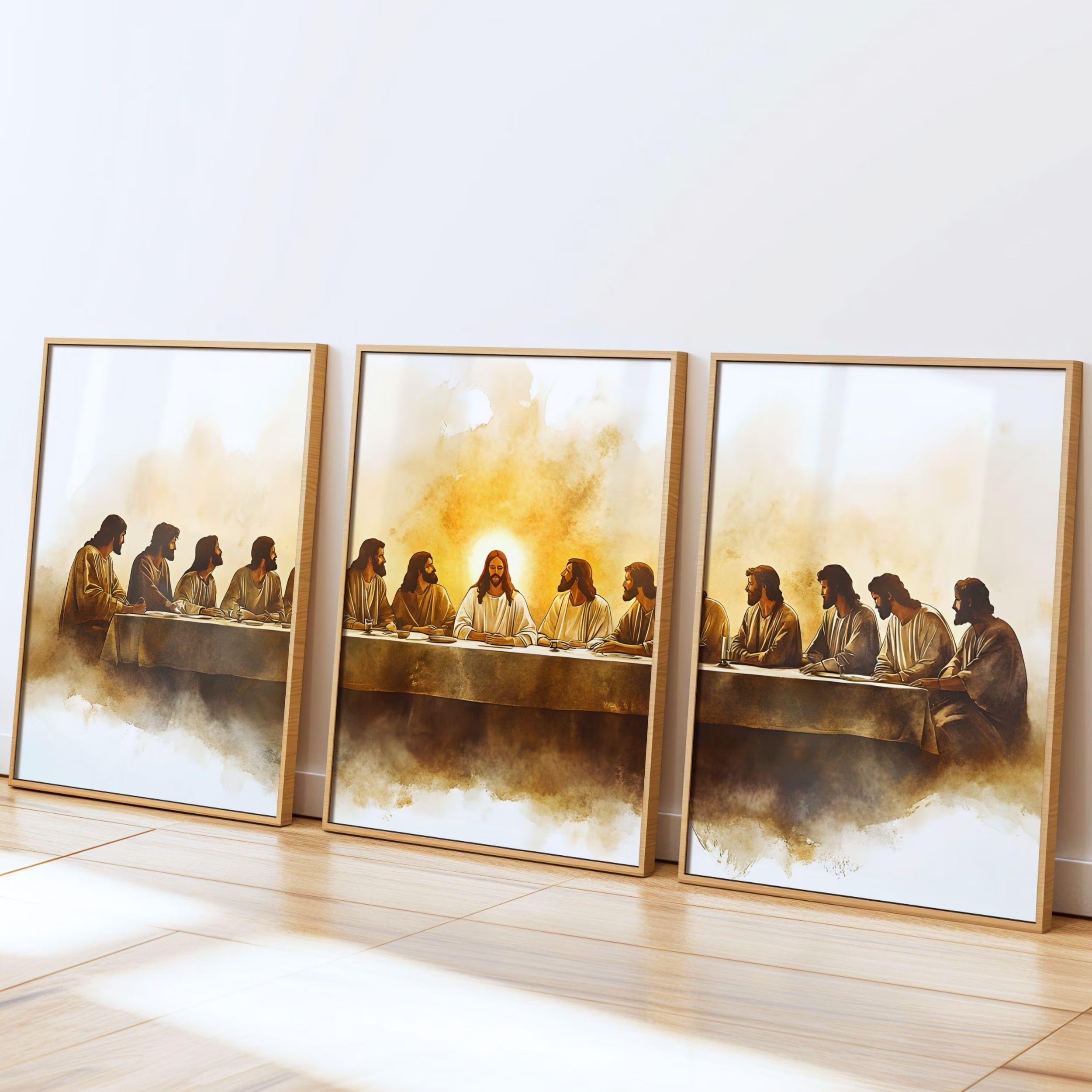3pcs/set The Last Supper Wall  - Home Decor Jesus review and price