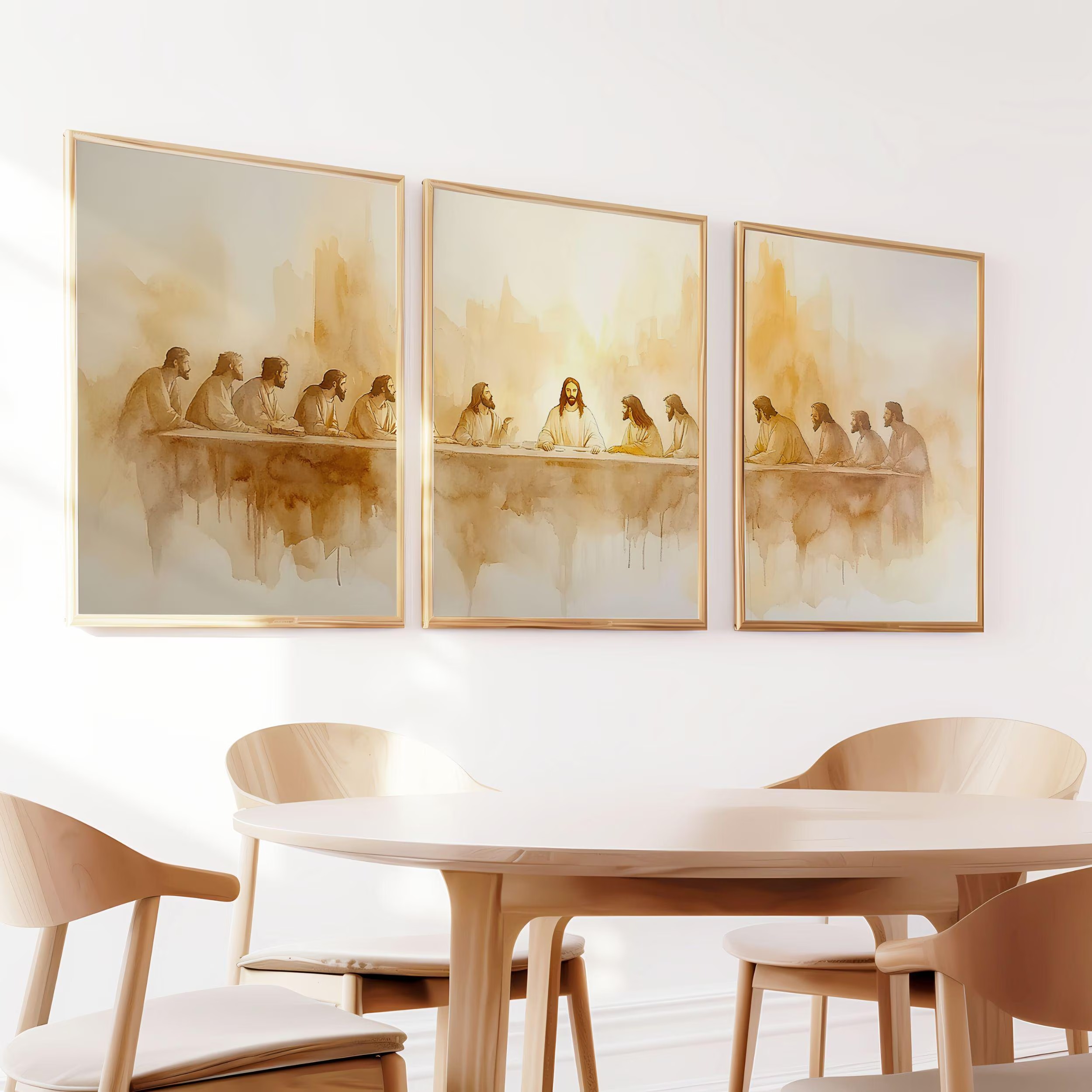3pcs/set The Last Supper Wall  - Home Decor Jesus review and price