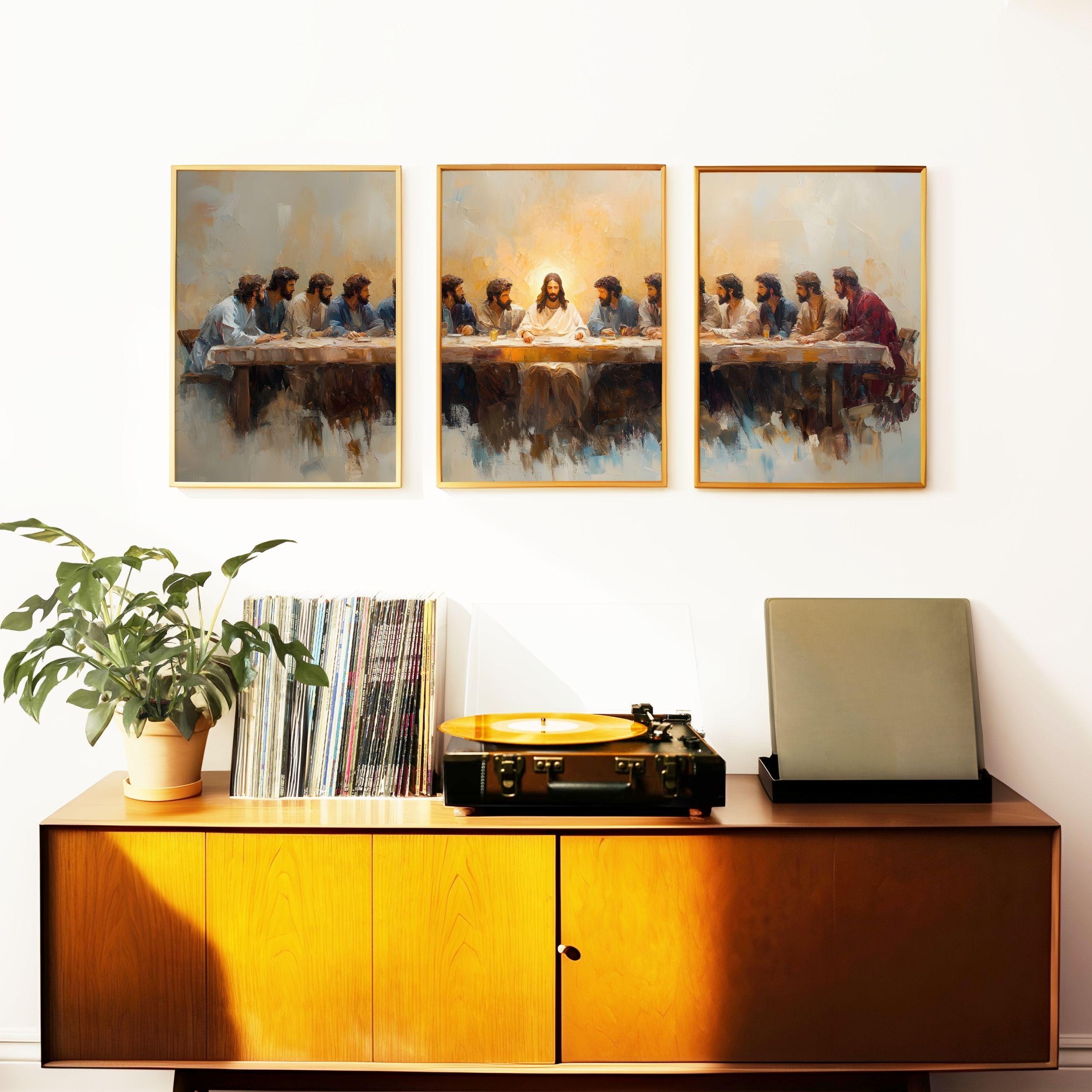 3pcs/set The Last Supper Wall  - Home Decor Jesus review and price