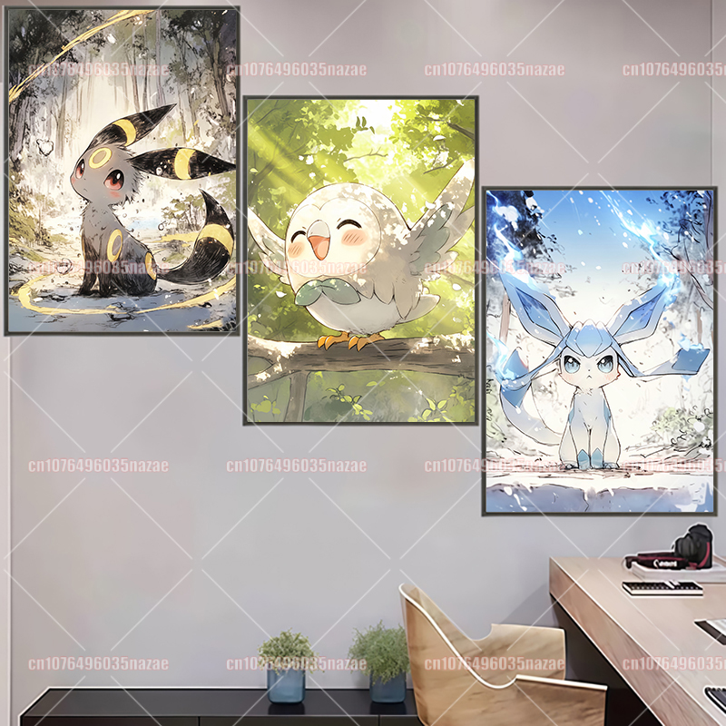 Pokemon Pikachu Charmander Bul - Canvas Painting review and price