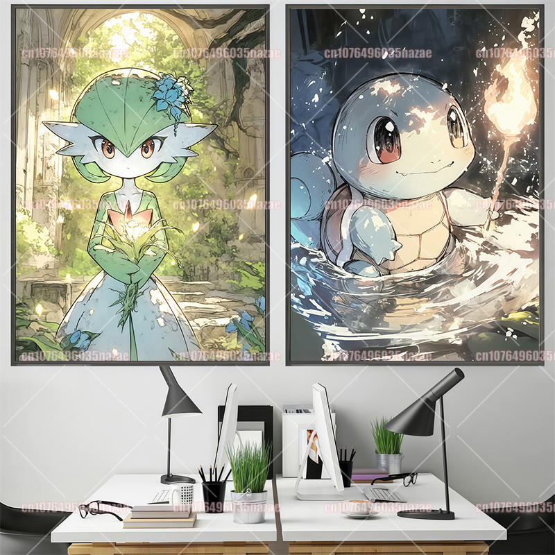 Pokemon Pikachu Charmander Bul - Canvas Painting review and price