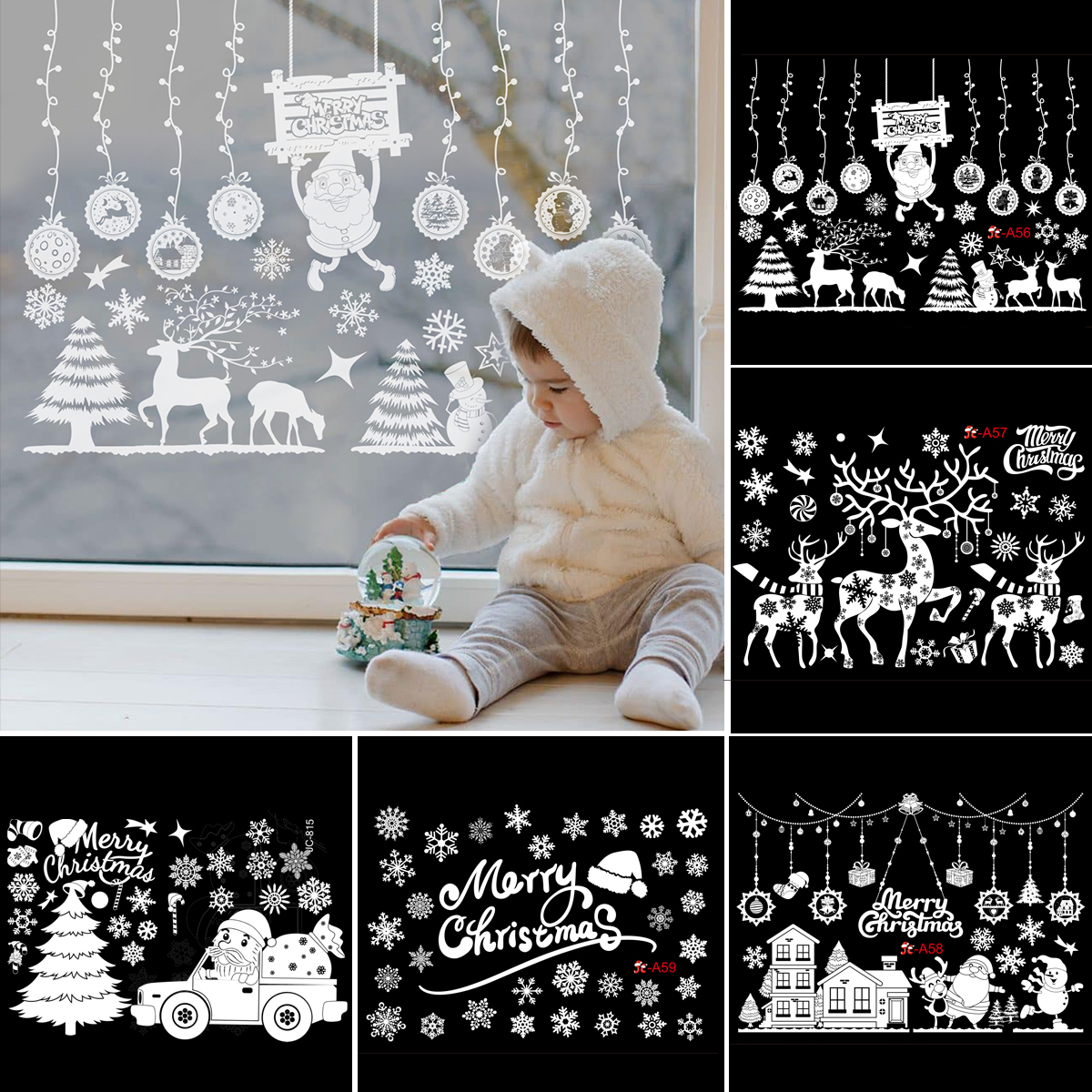 2025 Merry Christmas Wall Stic - Home Decor Window Blinds review and price