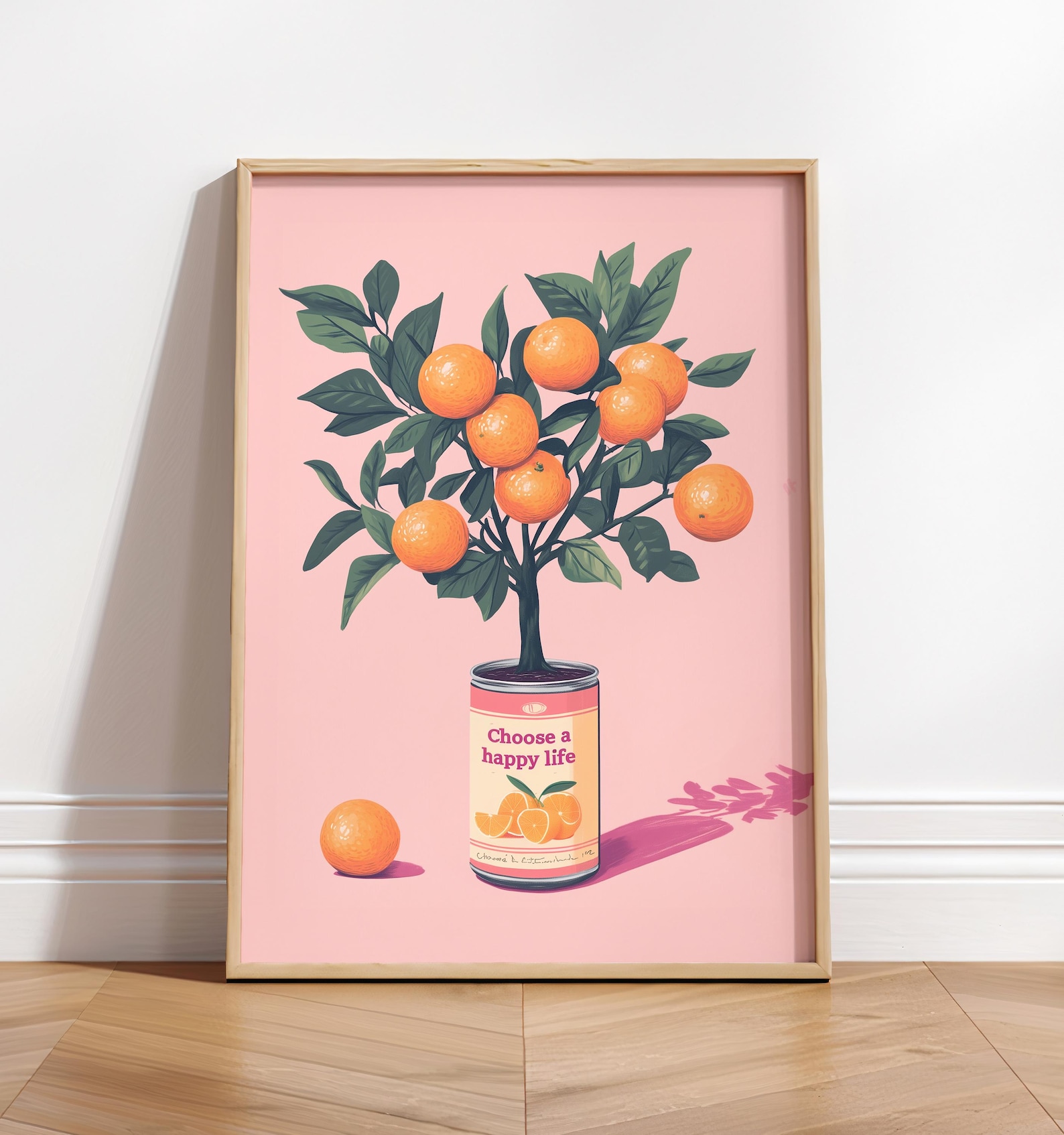 'Choose A Happy Life' Canvas W - Home Decor Orange review and price