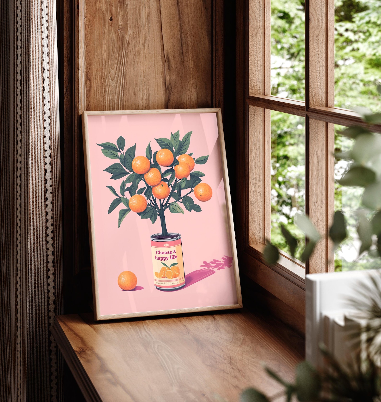 'Choose A Happy Life' Canvas W - Home Decor Orange review and price