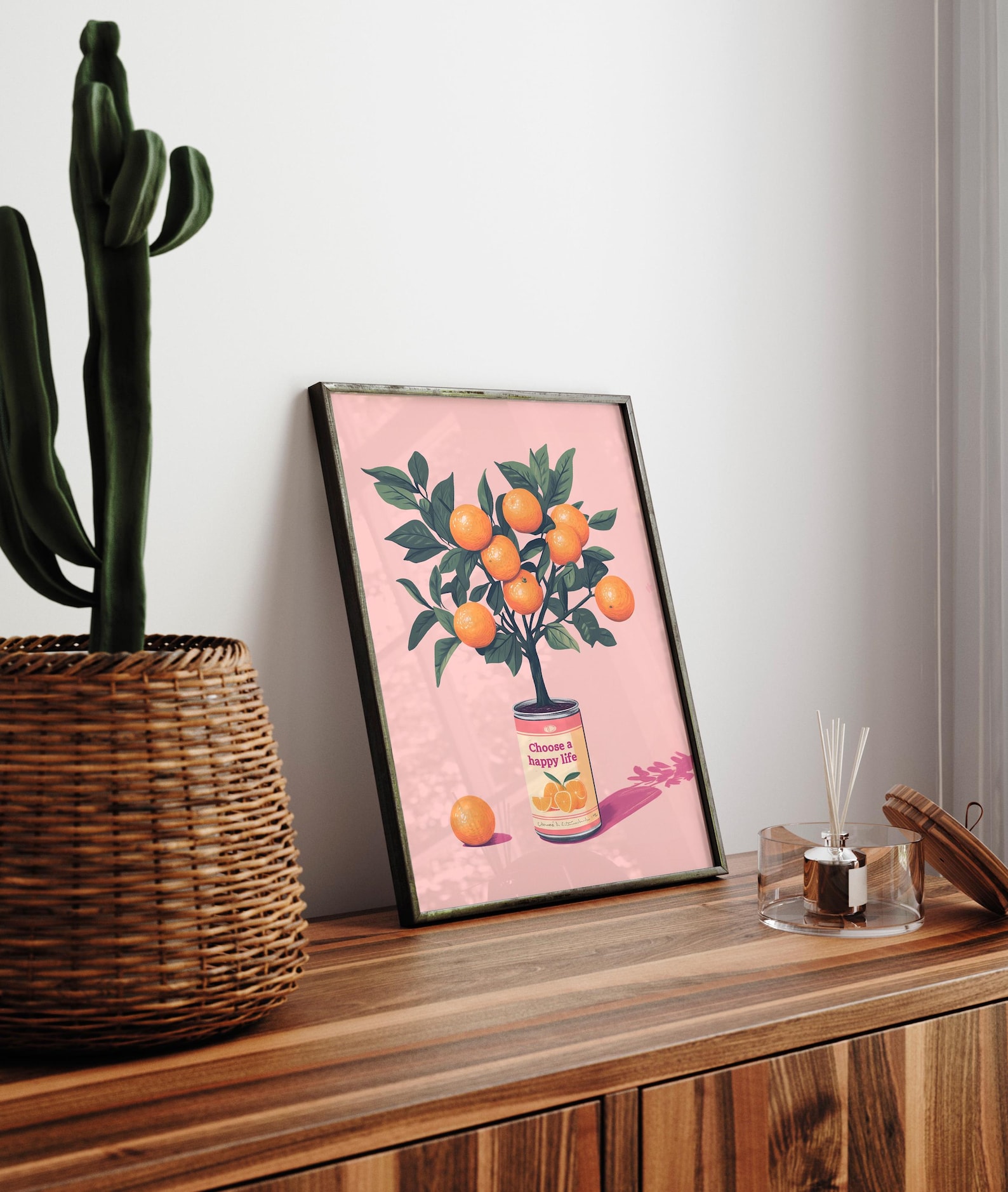 'Choose A Happy Life' Canvas W - Home Decor Orange review and price