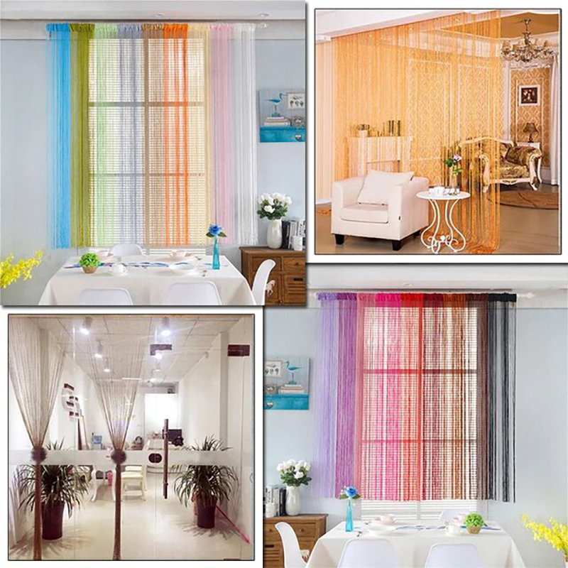 Multi-color Thread Line Curtai - Home Decor Window Blinds review and price