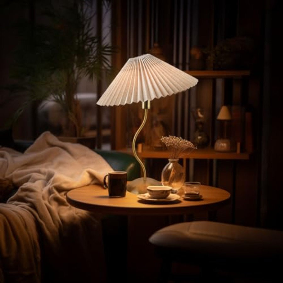 Small Pleated Table Lamp Bedsi - Home Decor Lamp review and price