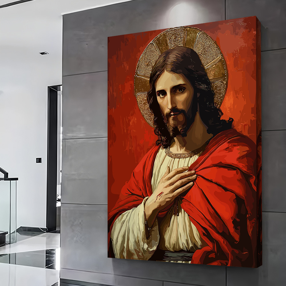 Portrait of Jesus Christ With  - Home Decor Jesus review and price