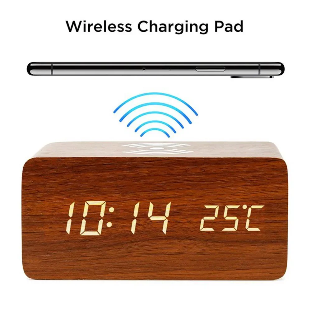 Alarm Clock LED Digital Wooden - Vintage Alarm Clock review and price
