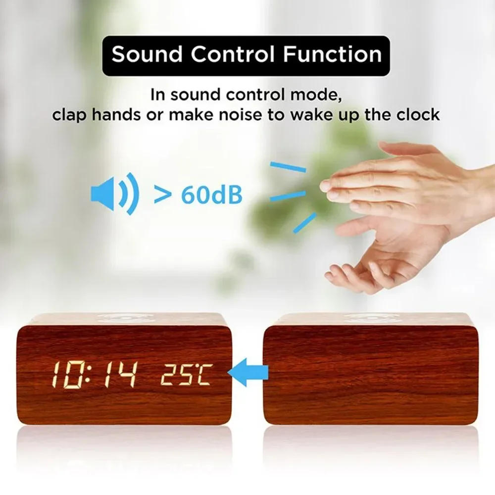Alarm Clock LED Digital Wooden - Vintage Alarm Clock review and price