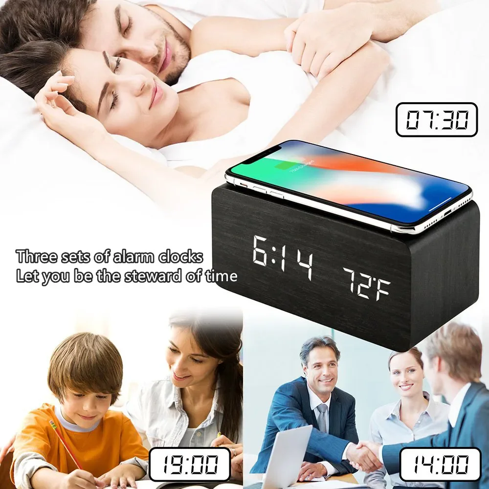 Alarm Clock LED Digital Wooden - Vintage Alarm Clock review and price