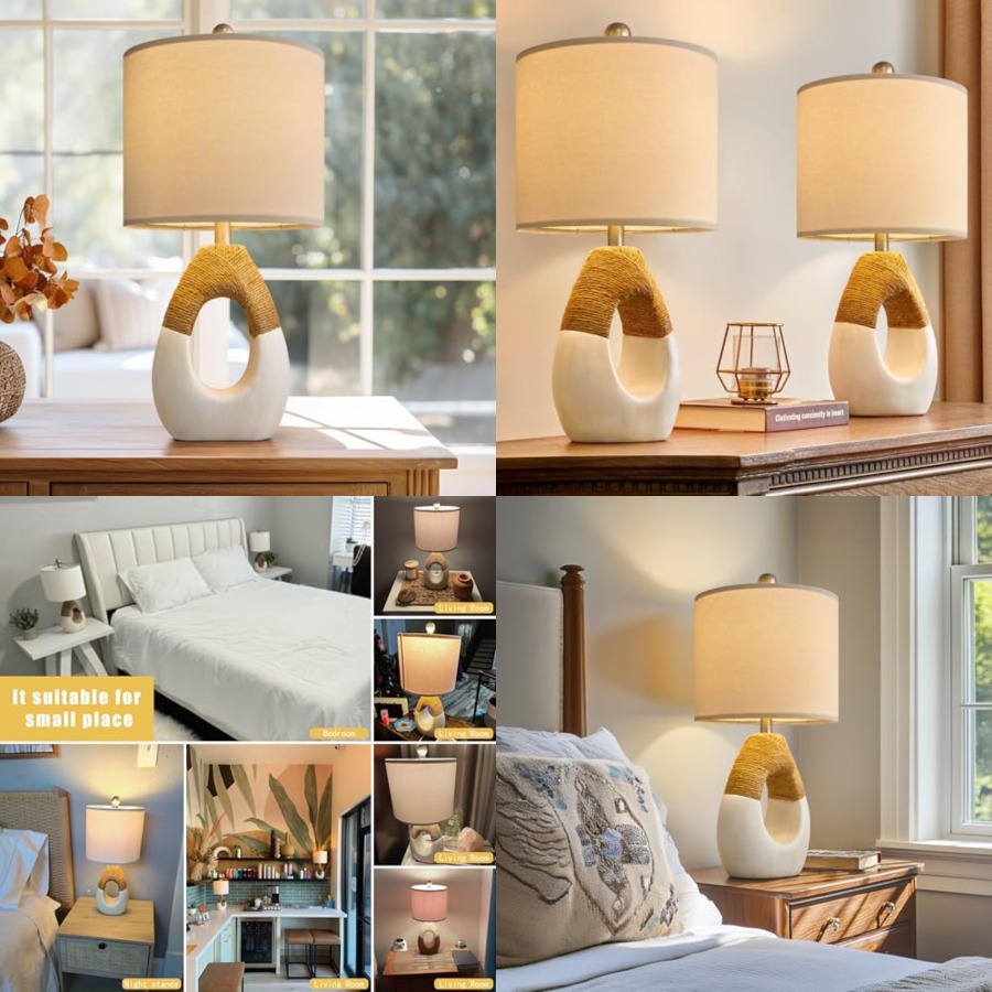 19'' Small Boho Table Lamps fo - Home Decor Lamp review and price