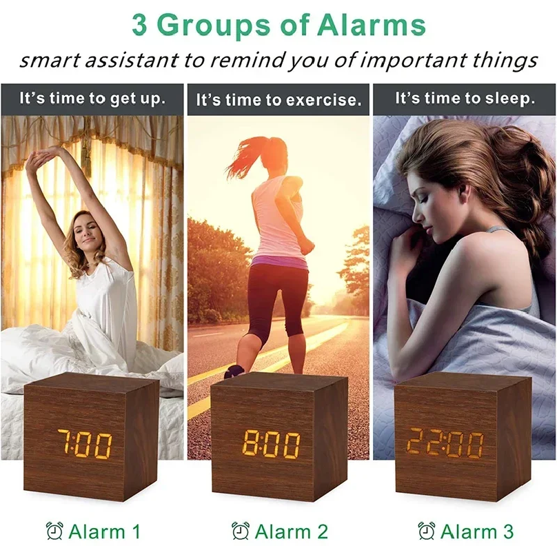 Wooden Digital Alarm Clock wit - Vintage Alarm Clock review and price