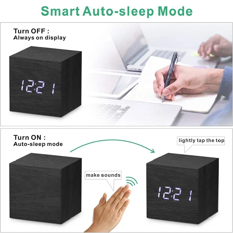 Wooden Digital Alarm Clock wit - Vintage Alarm Clock review and price