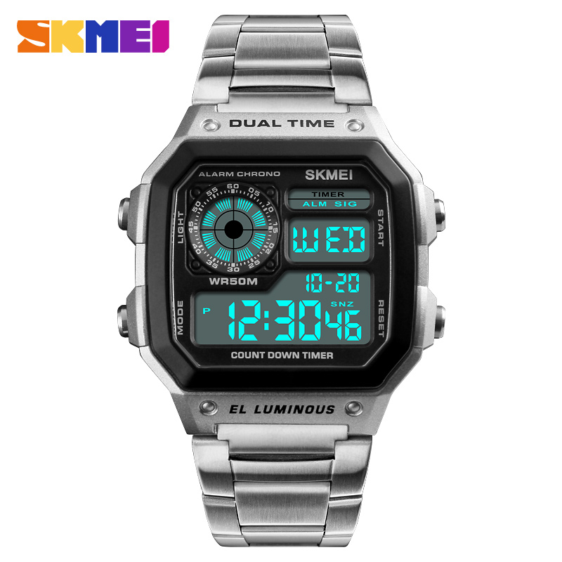 SKMEI 1335 Digital Watch for M - Vintage Alarm Clock review and price
