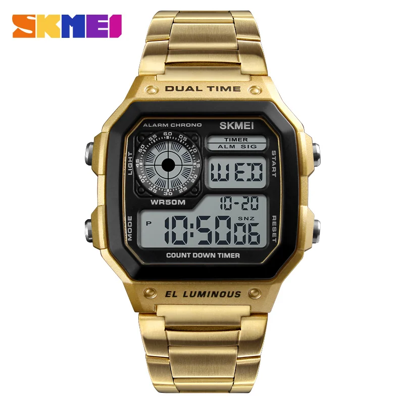 SKMEI 1335 Digital Watch for M - Vintage Alarm Clock review and price