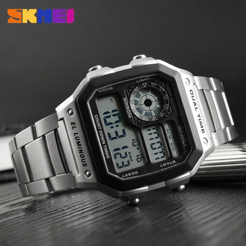 SKMEI 1335 Digital Watch for M - Vintage Alarm Clock review and price