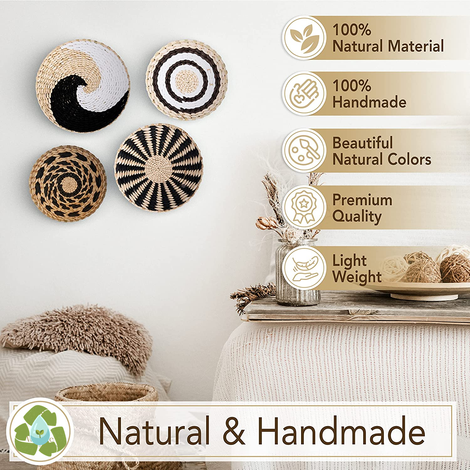 Straw Woven Wall Decoration Bo - Woven Wall Basket review and price