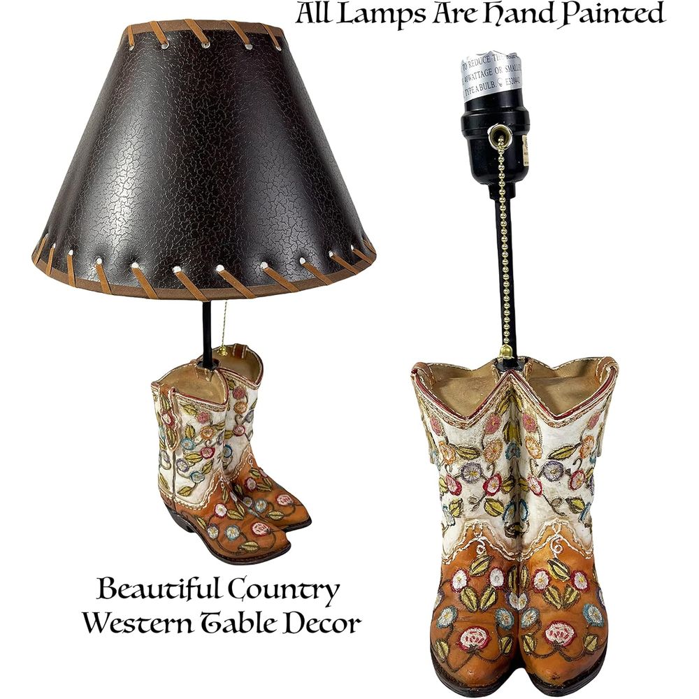 Western Cowboy Boot Table Lamp - Home Decor Lamp review and price