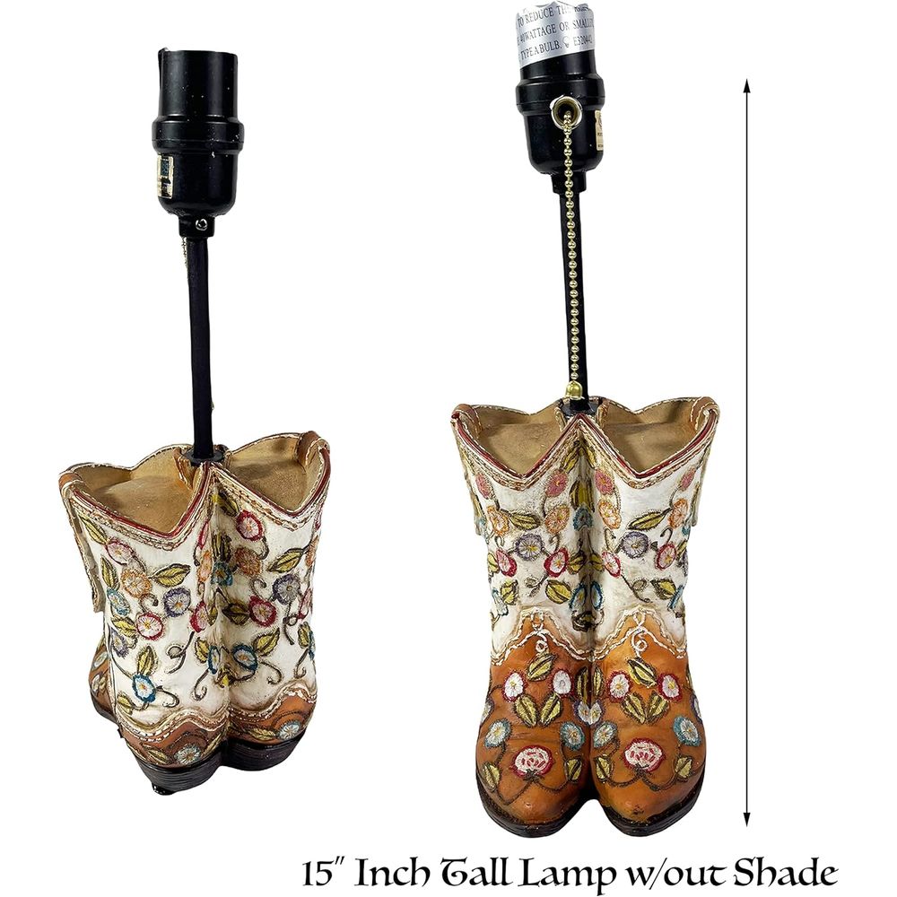 Western Cowboy Boot Table Lamp - Home Decor Lamp review and price