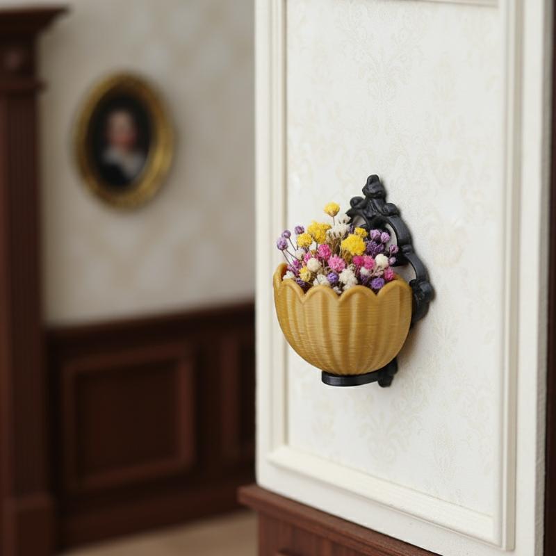 1Pcs 1 12 Miniature Dollhouse  - Woven Wall Basket review and price