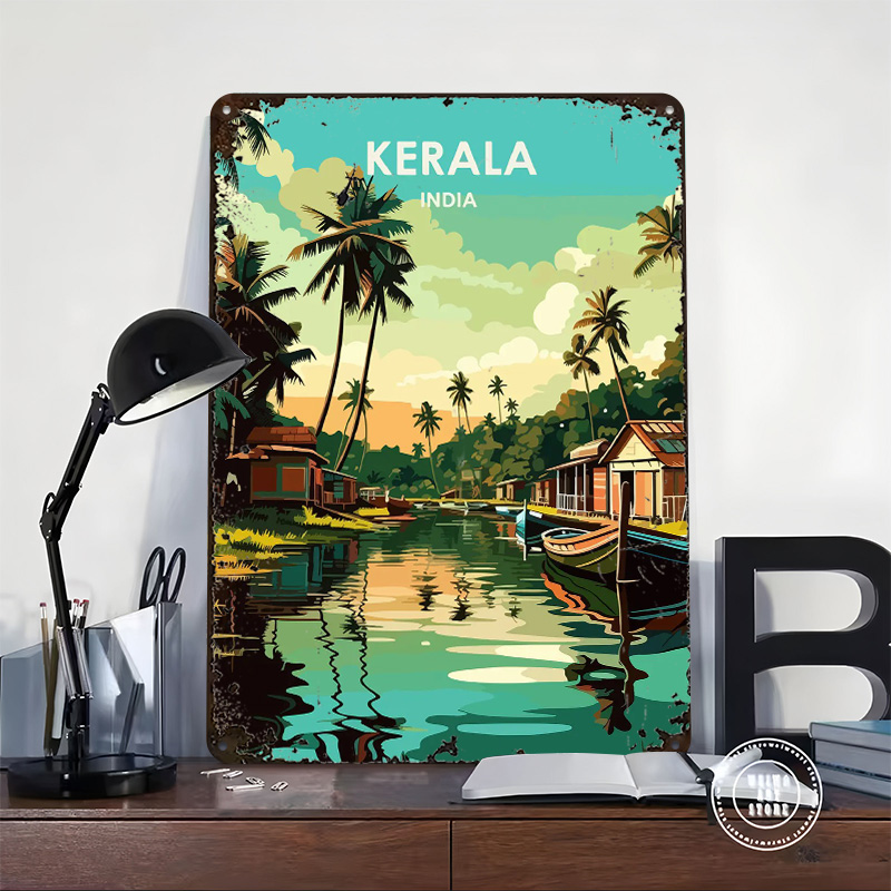 Travel to Kerala Metal Poster  - Home Decor Kerala review and price