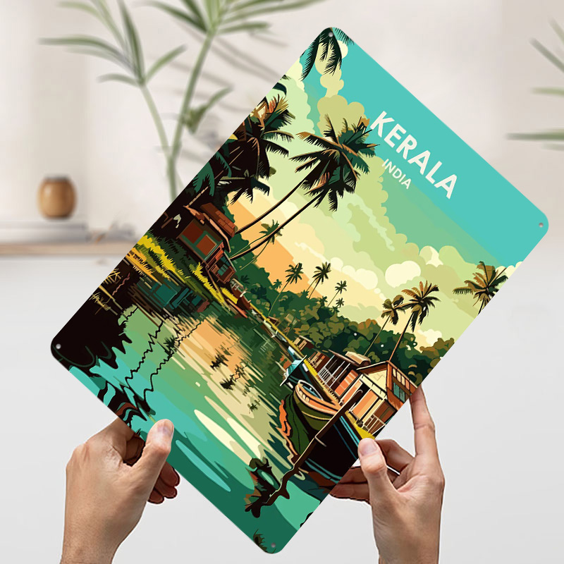 Travel to Kerala Metal Poster  - Home Decor Kerala review and price
