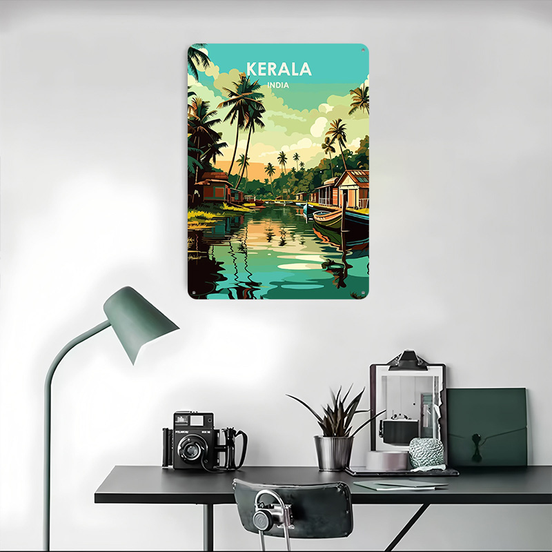 Travel to Kerala Metal Poster  - Home Decor Kerala review and price